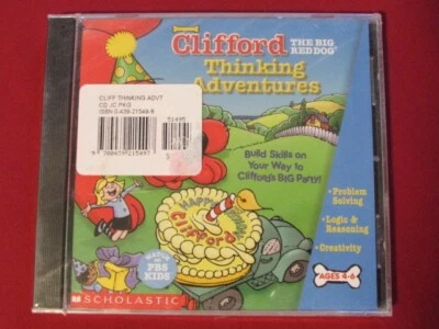 CLIFFORD THE BIG RED DOG THINKING ADVENTURES (2000) AGES 4-6 CD-ROM WINDOWS/MAC - Image 1 of 4