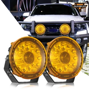 AUXBEAM 360-PRO 9" LED Work Light Spot Driving Headlight Work Lamp+Amber Cover - Picture 1 of 12