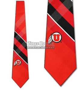 Utah Utes Ties FREE SHIPPING Mens Utes Necktie Licensed Neck Tie NWT - Picture 1 of 3