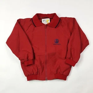 Pebble Beach Golf Boy's Size 6 Red Full Zip Windbreaker Retro Jacket Outdoor - Picture 1 of 8