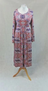 Together Red Floral Print Jersey Dress Size 18 Uk CR024 BB 19 - Picture 1 of 6
