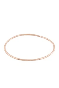 IPPOLITA HAMMERED ROSÉ GOLD PLATED STERLING SILVER 925 BANGLE BRACELET - Picture 1 of 7