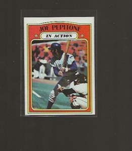 1972 TOPPS JOE PEPITONE IN ACTION #304 EX+ HIGHER GRADE