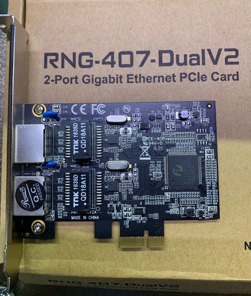 2-Port Gigabit Ethernet PCIe Card - RNG-407-Dual V2 - Image 1 of 4