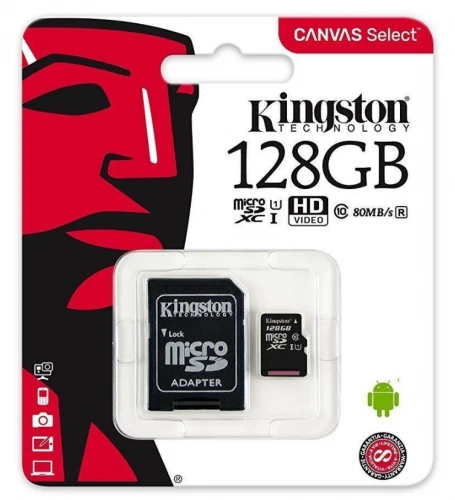 SDCS-128GB Micro Sd Card 128GB Kingston classe 10 Canvas - Immagine 1 di 1