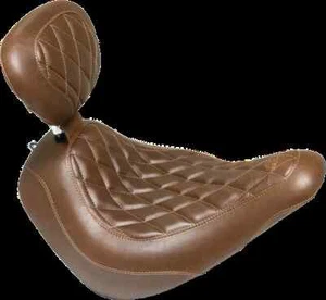 Mustang Brown Diamond Wide Tripper Solo Seat Backrest Low Rider S 2020-2021 - Picture 1 of 6