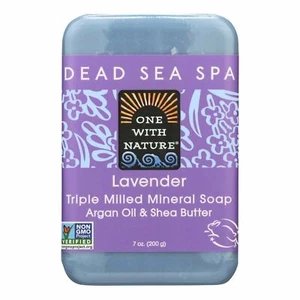 One With Nature Dead Sea Mineral Soap Lavender - 7 oz Pack of 2 - Picture 1 of 2