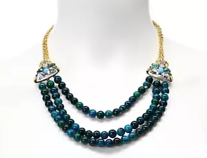 ALEXIS BITTAR Multi-Strand Chrysocolla Necklace 135157 - Picture 1 of 1