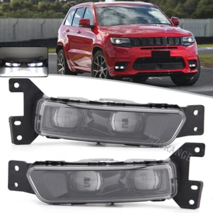 For 2017-2022 Jeep Grand Cherokee LED Front Fog Lights Driving Lamps Left+Right - Picture 1 of 12