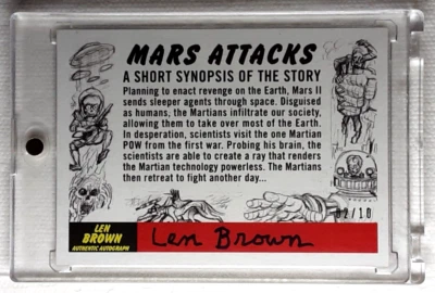 MARS ATTACKS THE REVENGE 2017 PARALLEL CARD CHECKLIST 55 LEN BROWN - Image 1 of 2