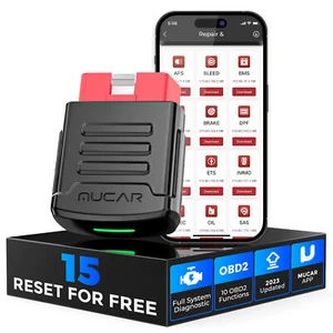 MUCAR BT200 PRO All Systems Bluetooth OBD2 Scanner SAS Oil Car Diagnostic Tool - Picture 1 of 9