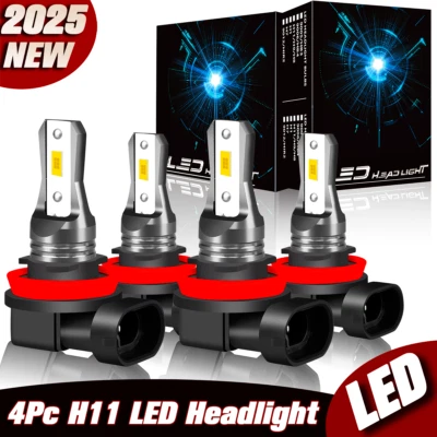 Kit combinado de 4 bombillas LED de haz alto bajo para Volvo S60 2005-2013 H11 Foto 1 de 4