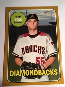 2018 Topps Heritage High Number Jumbo 5x7 Matt Koch DBacks 615 Gold 01/10 - Picture 1 of 1