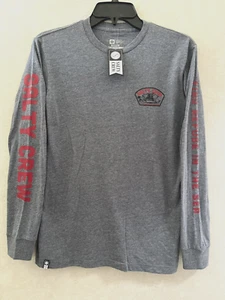 Salty Crew Trolling Boy's L/S Heather Grey Tee Shirt 8 to 14 Years Medium SS26 - Picture 1 of 4