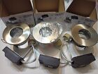 Three GU10 Fixed Downlights, IP65, 85mm, loop in/out, open back, FN-S-BN