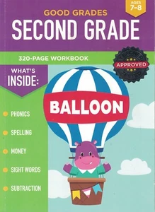 Good Grades Workbook Phonics Spelling Money Sight Words Subtraction 2nd Grade - Picture 1 of 2