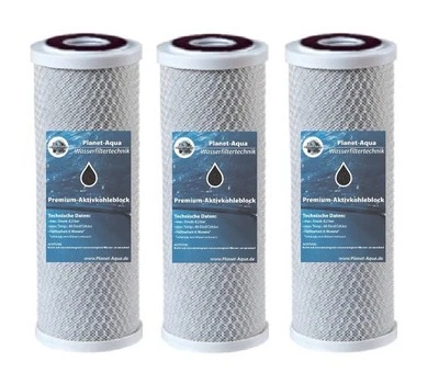 PLANET-AQUA 1x Aktivkohle Kartusche 10" Wasserfilter Pumpe Hauswasserwerk Wasser Vorfilter
