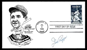 USA, SCOTT # 2046, WITH SIGNATURE OF DESIGNER JIM RIGGS FDC COVER BABE RUTH 1983 - Picture 1 of 2