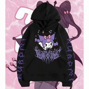 Kuromi Oversized Hoodie Jacket Pullover Girl's Coat Outwear Sweatshirt Top NEW - Picture 1 of 14