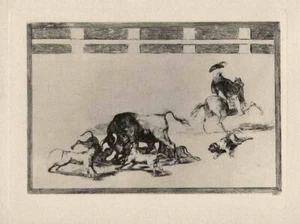 TAUROMAQUIA - FRANCISCO de GOYA - TAUROMAQUIA A CABALLOS - hacia 1900/10 - Imagen 1 de 1