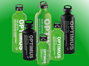 Optimus Brennstoffflasche Grün Schwarz Fuel Bottle 0,4 - 1,5 Liter Benzinflasche