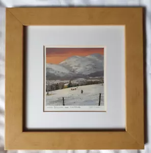 IMPRESIÓN FIRMADA Y ENMARCADA JEFF SUDDERS TARDE DE INVIERNO CERCA DE AMBLESIDE - Imagen 1 de 6
