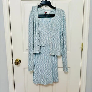 HOUSE OF HARLOW 1960 KNIT CROPPED TANK TOP SKIRT SWEATER 3 PIECE SET MEDIUM - Picture 1 of 9