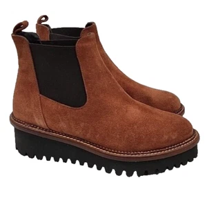 Cordani 36 Chelsea Boots Brown Leather US Size 5.5 - 6 Platform Wedge Italy - Picture 1 of 14