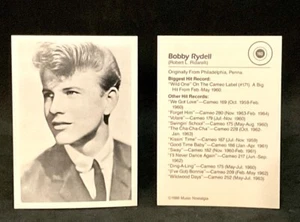 Bobby Rydell 1986 Music Nostalgia Trading Card #193 (NM-MT) - Picture 1 of 1