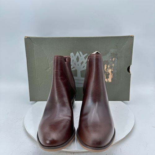 Stivali Chelsea Timberland Brynlee Park da donna taglia 8 A23FS in pelle marrone scuro con tacco