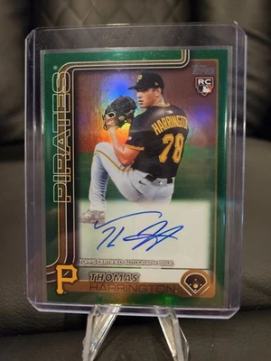 2025 Topps Update #US273 Thomas Harrington Green Refractor Autograph /99 (RC) - Image 1 of 2