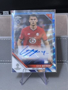 2021-22 Topps Chrome Sven Botman Lille Newcastle Blue Rookie Auto #/75 - Picture 1 of 2