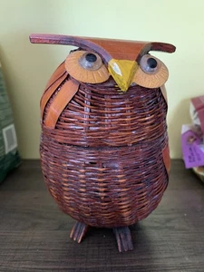 * Korb & Holz Vintage Eule Behälter 6" - Bild 1 von 6