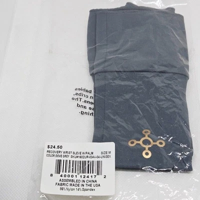 NUEVO CON ETIQUETAS TOMMIE COBRE RECUPERACIÓN MUÑECA MANGA CON PALMERA GRIS TALLA M UNISEX PRECIO DE VENTA SUGERIDO POR EL FABRICANTE $25 Foto 1 de 4