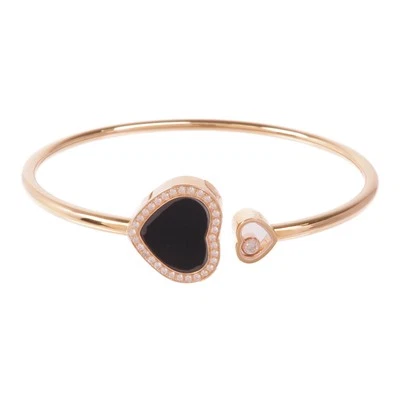Chopard Happy Heart Bracelet Diamond Onyx 18K Pink Gold - Image 1 of 4
