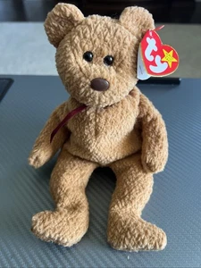 Ty Beanie Babies Curly The Bear Plush Toy - 4052 Rare- Tag Errors - Picture 1 of 8