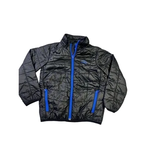 L.L.Bean PrimaLoft Packaway Puffer Jacket, Boys Sz 4 Black/Blue Lightweight Camp - Picture 1 of 9