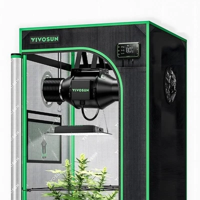 VIVOSUN Growbox Komplettset 60x60x160cm Gewächshaus Zuchtzelt Smartsteuerung - Bild 1 von 4
