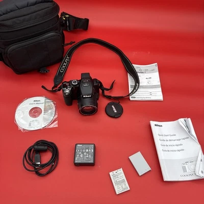 Nikon Coolpix P500 12.1MP Digital Camera 36x Zoom Charger, Plus 3 Batteries - Image 1 of 4