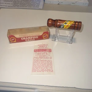 Vintage Wooden Faulks Predator Game Call. P-60 With Original Box Nice - Picture 1 of 12