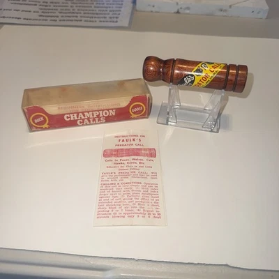 Vintage Wooden Faulks Predator Game Call. P-60 With Original Box Nice - Image 1 of 4