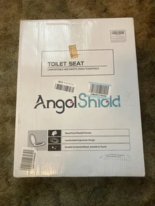 Asiento de inodoro natural chapa madera Angel Shield con cierre silencioso, fácil limpieza - Imagen 1 de 18