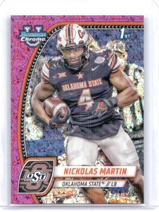 2024 Bowman University Nickolas Martin Fuchsia Mini-Diamond Refractor #/125 - Picture 1 of 2