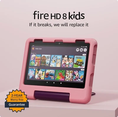 Amazon Fire 8 Kids tablet latest 2025 ages 3-7 | 3GB memory, 13-hr battery, 32GB - Image 1 of 4