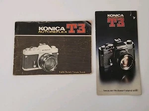Konica Autoreflex T3 Instruction Manual With Pamphlet - Picture 1 of 10