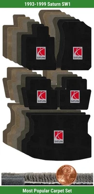 Juego de alfombrillas Ultimat personalizadas para Saturn SW1 1993-1999 con logotipo (5 piezas) #1221 Foto 1 de 4