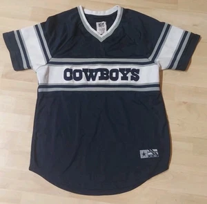 Camiseta azul para mujer Dallas Cowboys fútbol americano equipo NFL ropa talla pequeña retro - Imagen 1 de 1
