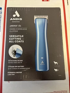 New Andis Emerge Lite AGR3 Cordless Clipper Blue Professional Hair Grooming Tool - Picture 1 of 2