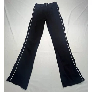 7 For All Mankind Women's Black Bootcut Side Stripe Denim Jeans - Size 24x26 - Picture 1 of 7