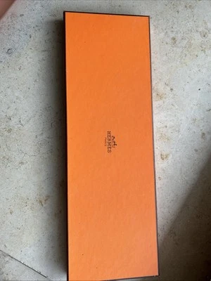 X Hermes Geschenkbox Box 37,5 x 12,5 x 2,5 cm Krawattenbox Krawatte #0925 - Bild 1 von 3